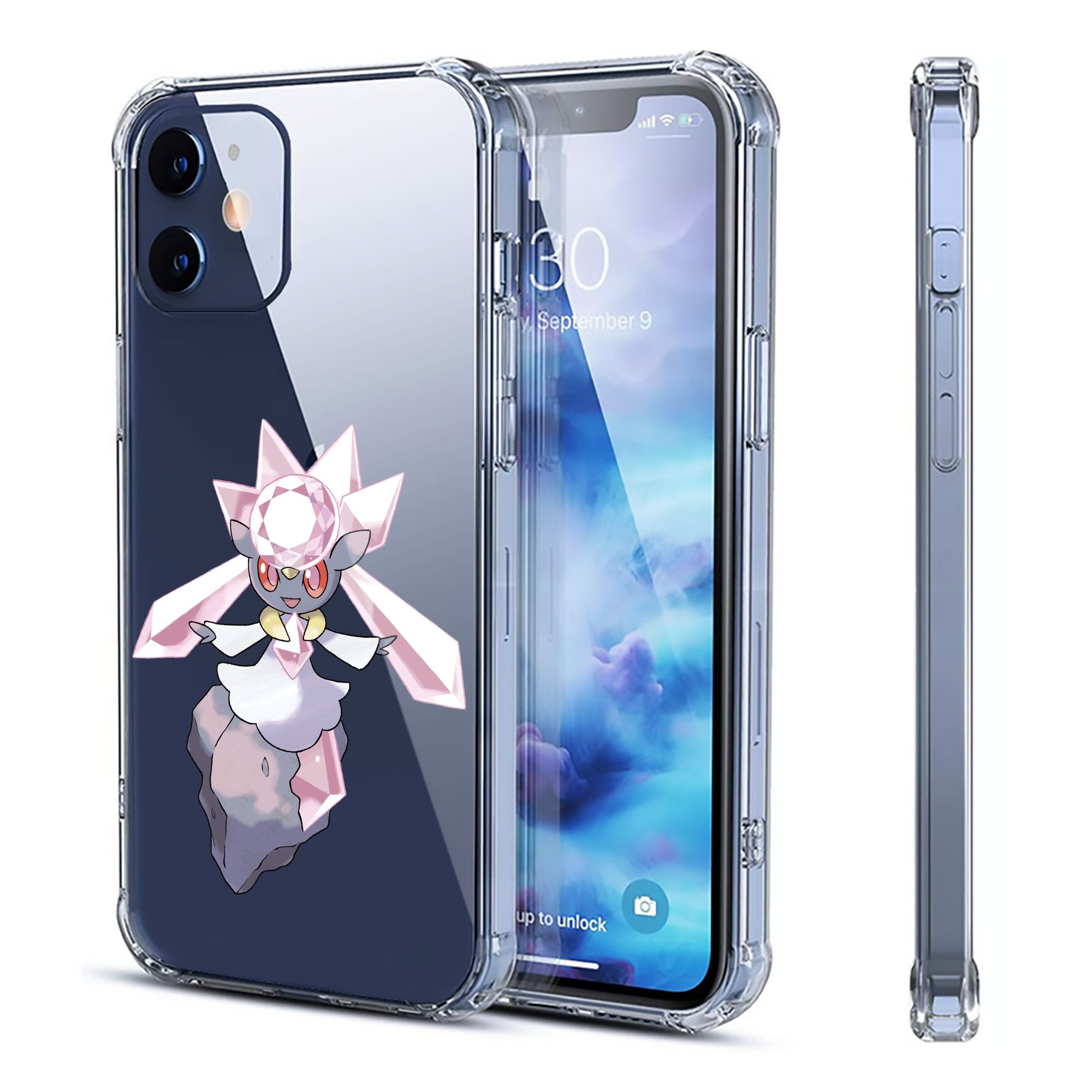 （画像用） ポケットモンスター Pokémon 【iPhone 12シリーズ対応】透明スマホケース（クリアソフトケース）